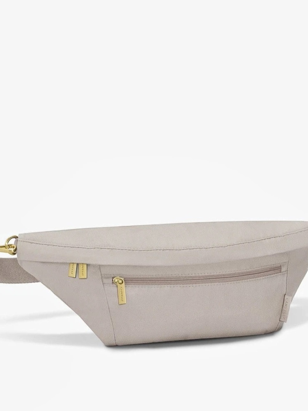 Canvelle Crossbody Fanny Pack Grey Oversized + Jacquard Strap - Picture 2 of 14